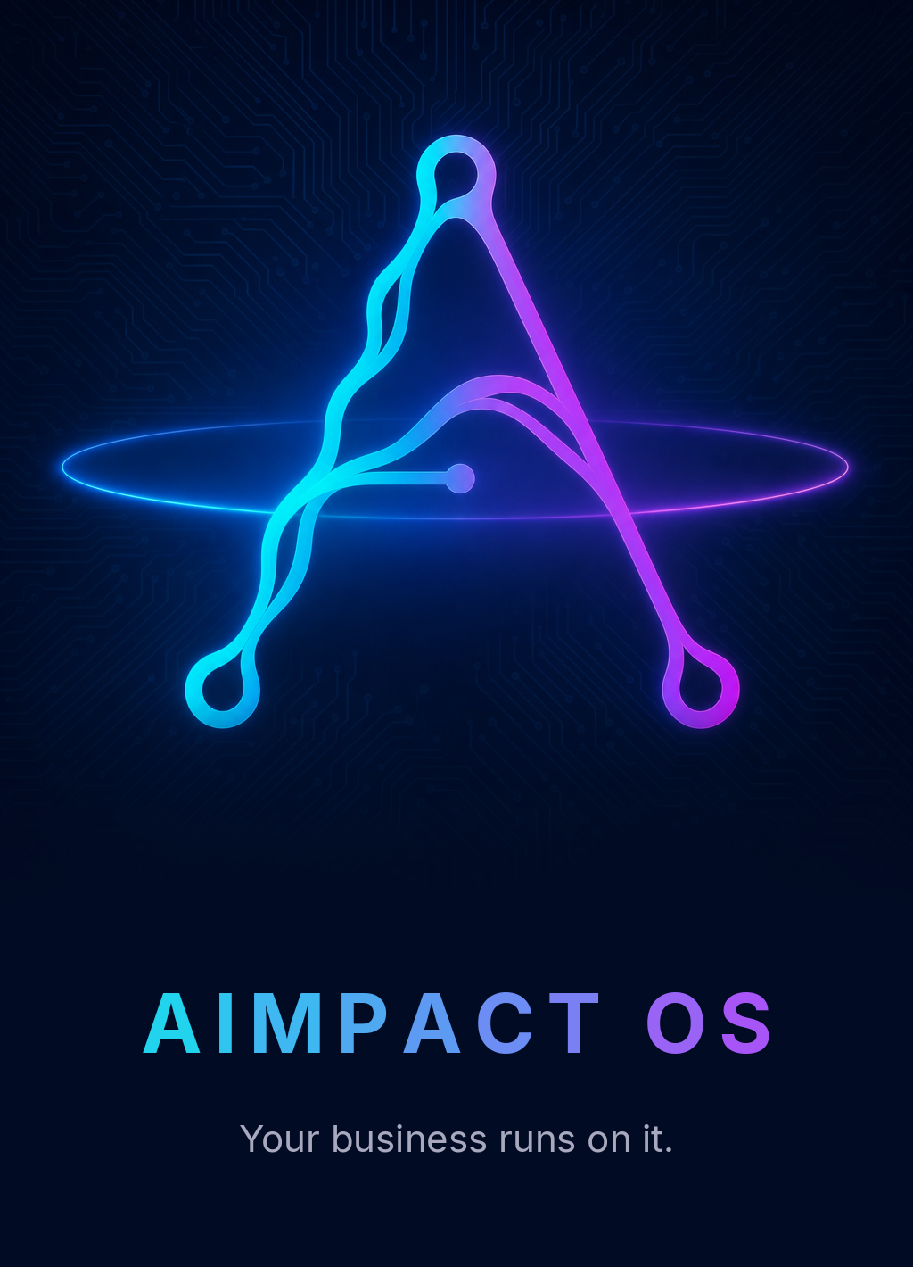 AImpact OS — the A mark with orbital ring
